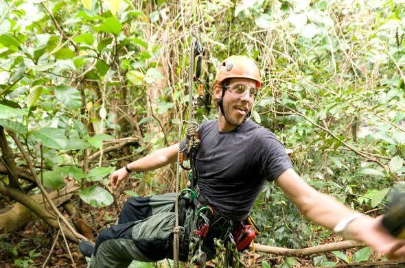 Getting up the tree (Photo By Andrew Ong)