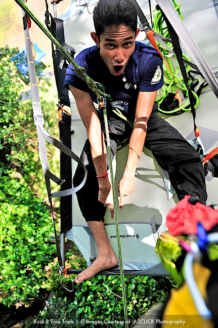 Daniel waiting for his turn on the Porta Ledge