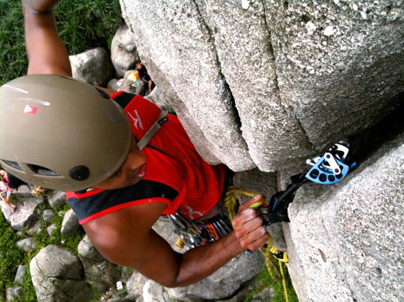 Karthik getting some long climbs in..