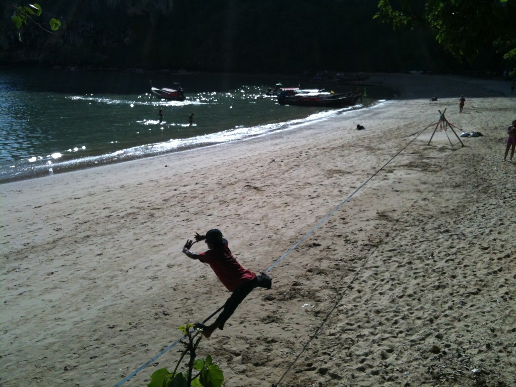 Never mind you can see Maxi's face but this move on a 45m longline is bad ass