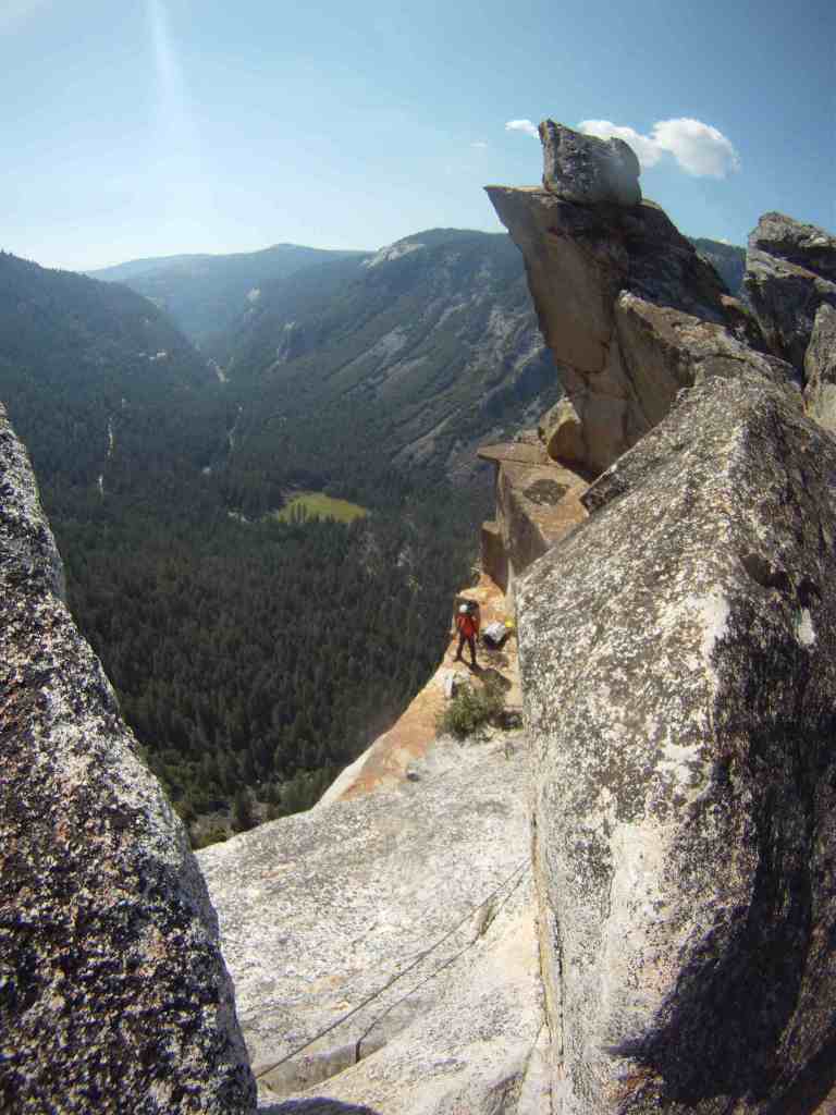 Shuttling the haul bags to the summit