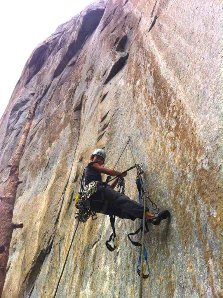 Kelly gets the bolt ladder pitch