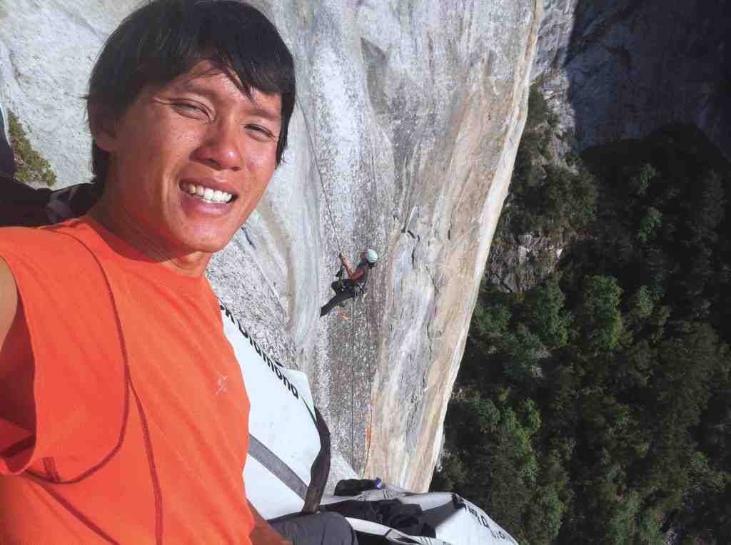 Ahwahnee Ledged, with Haulbags up and Kelly almost to Guano Ledge