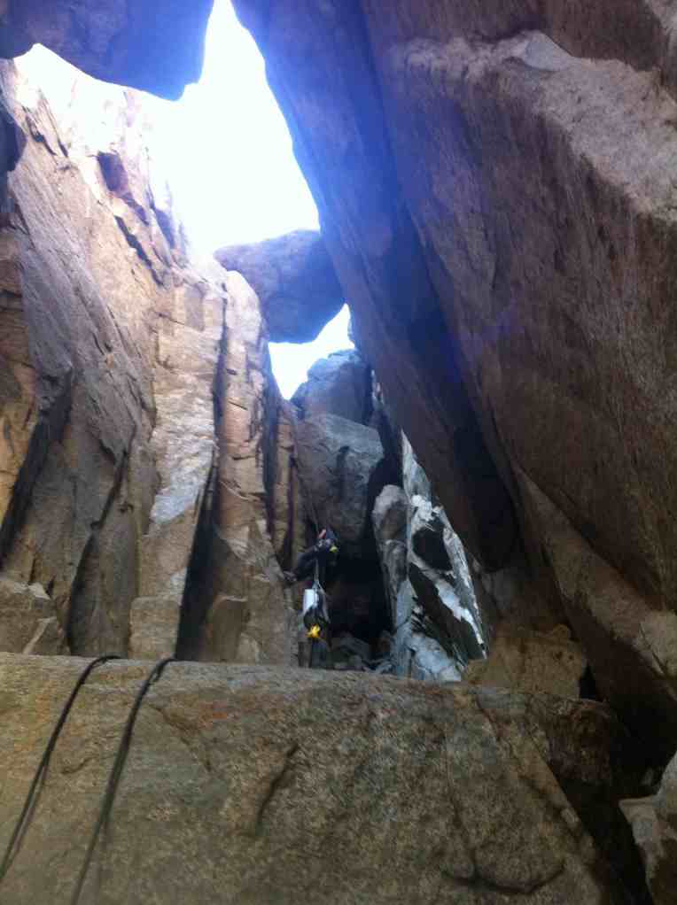 Watch out for those loose rocks. Belay loops break, loose rocks fall and people slip. Descent is the final phase of your climb but you want to the extra careful! 