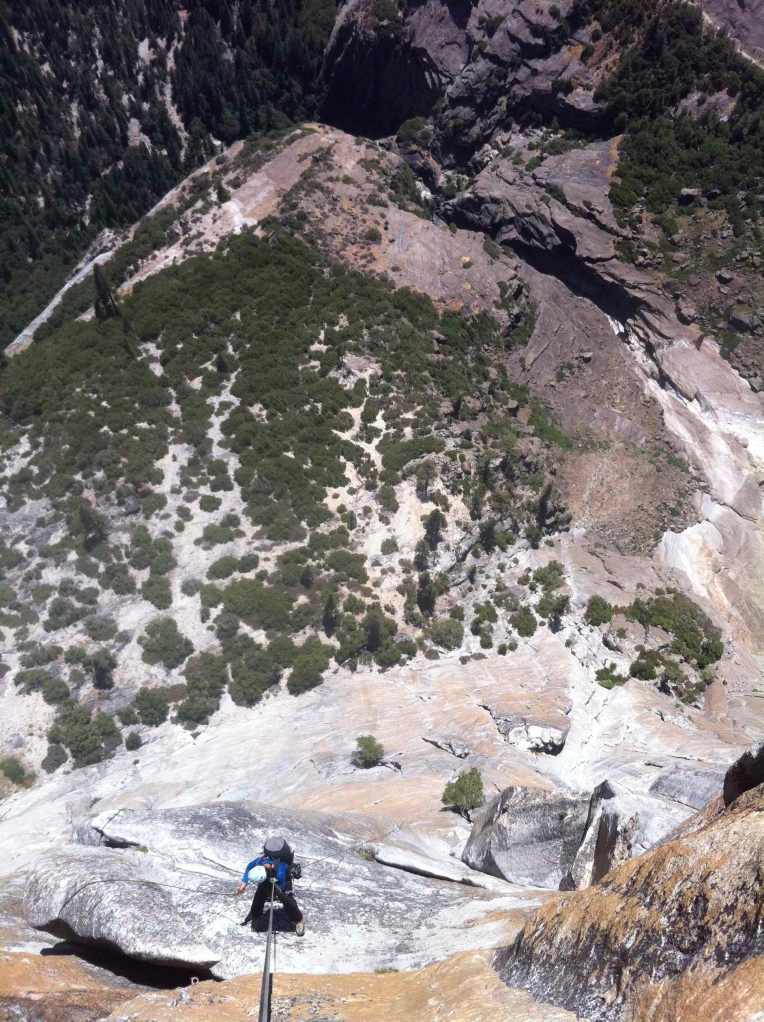 Kelly back clipping her way down