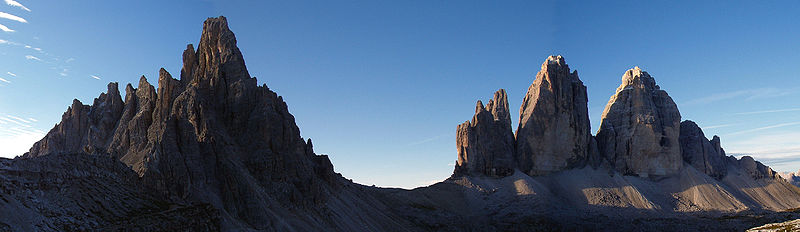 Tre Cime on the right