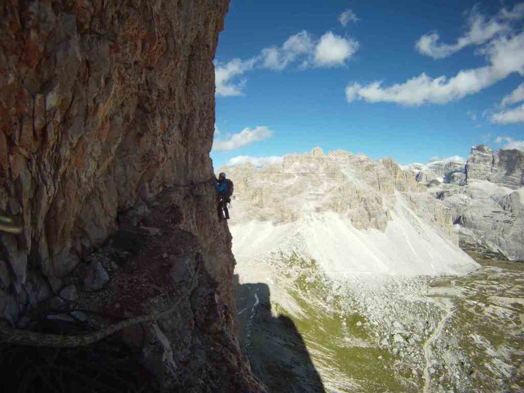 Kelly on the traverse 