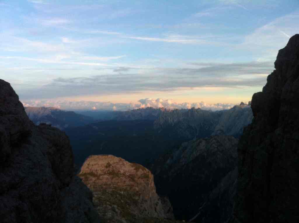 The sun setting on us as we crawled to the summit