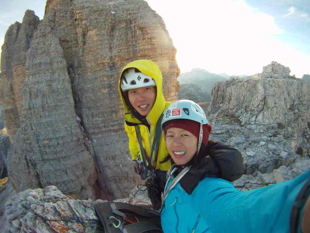 Kelly climbed the Cassin route with 4 layers, including the Rho AR, Thorium AR and Alpha SL Hybrid. 