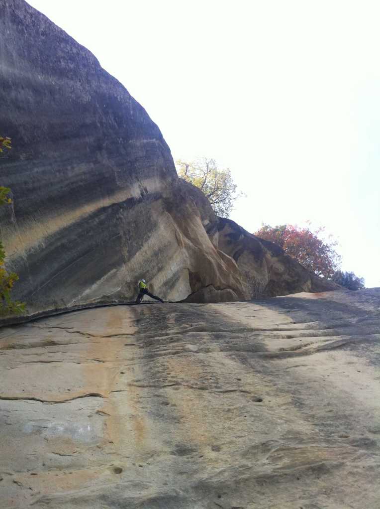 L'arche the 30m onsight with 5 pieces of gears