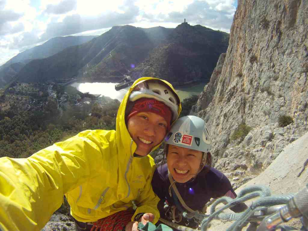 Sunshine capital can be pretty windy high up but generally its pretty warm climbing in the sun, allowing topless climbing days. 