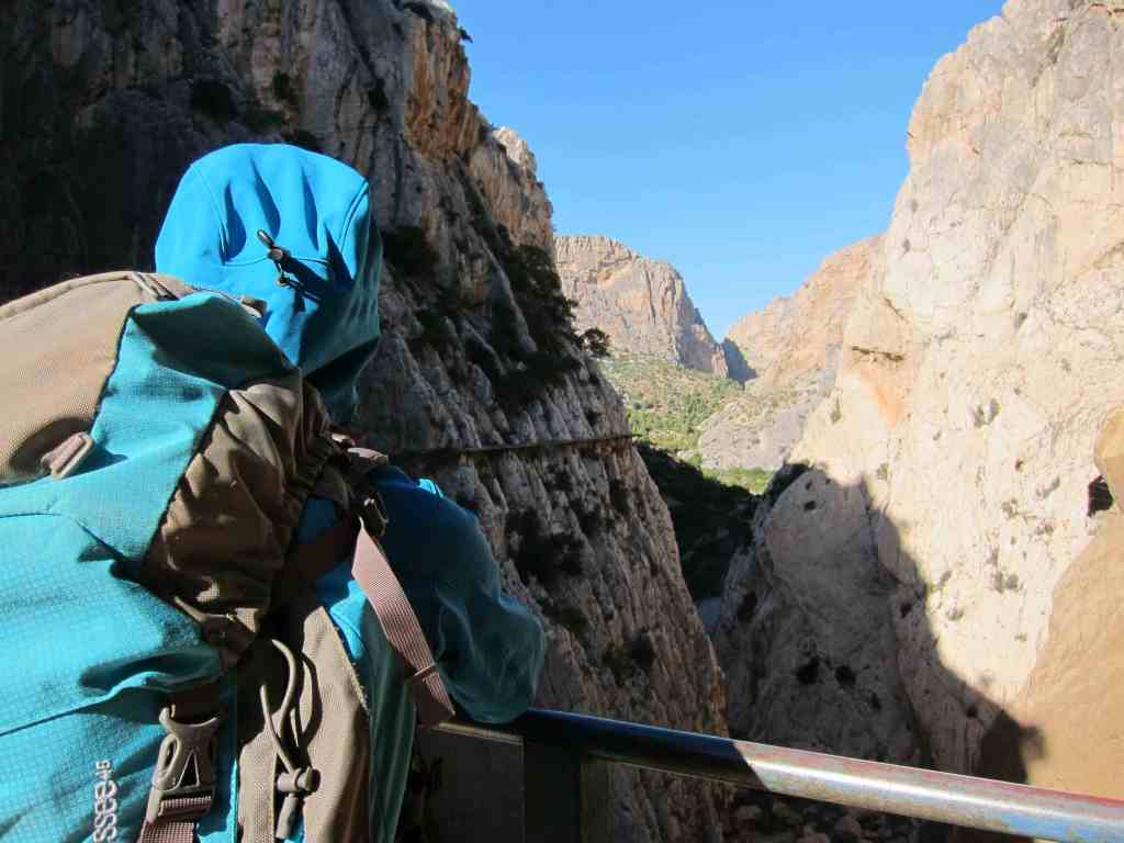 On the Camino Del Rey, The King's path, a via ferrata in one of the worst conditions I have ever encountered in my life.