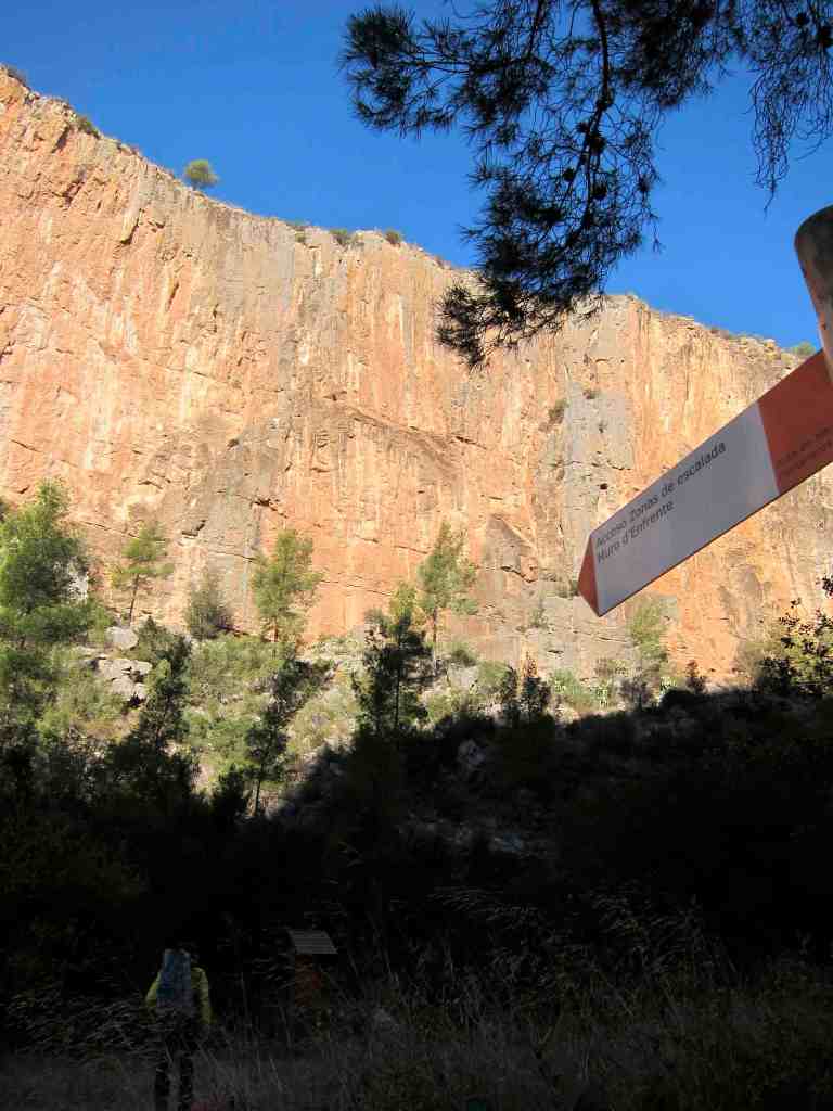 Signs pointing to the crags