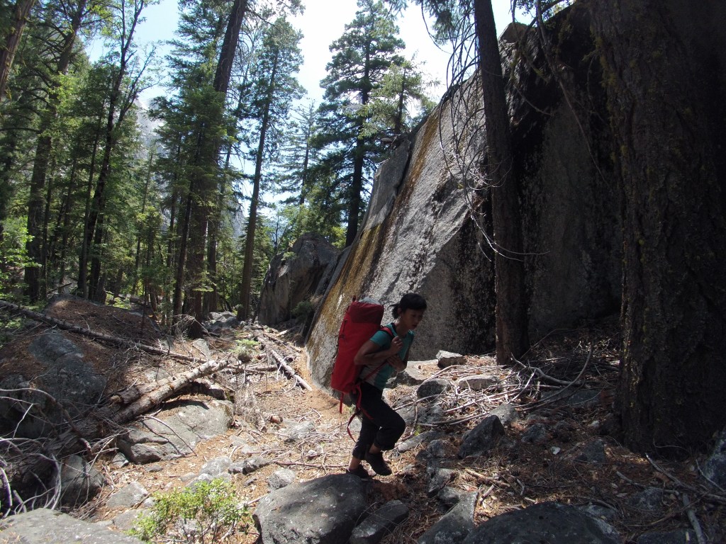 Huge rock with Watkins right behind it. Marks almost the end of the long hike.