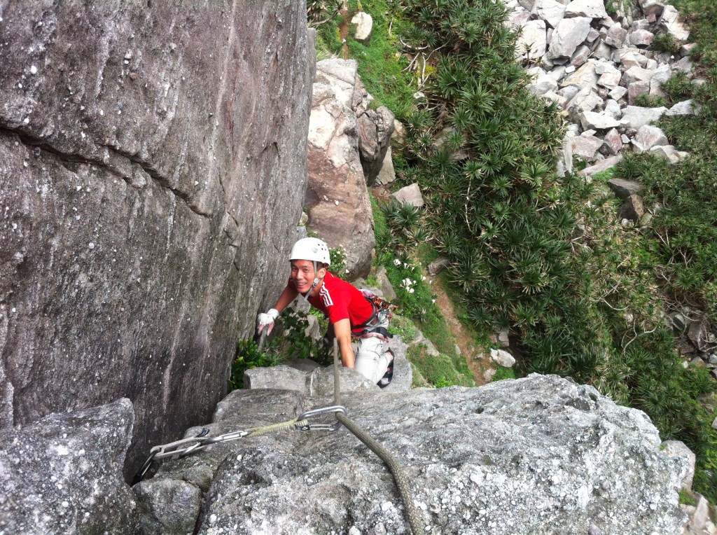 Elton on the access pitch of Via Del Drago