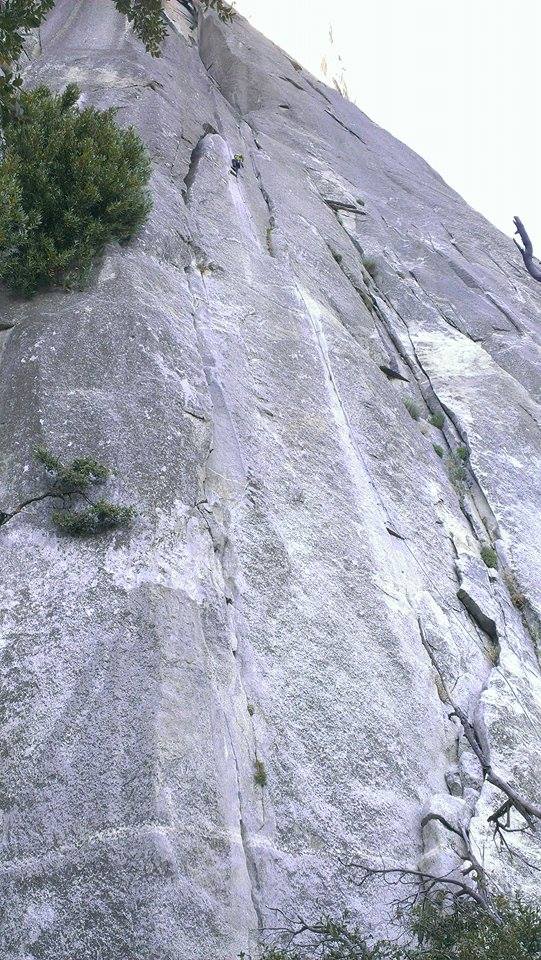 Me onsighting  Sacherer Cracker (Photo by Sam Cheng)