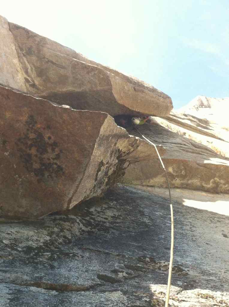 Dangling the helmet on my daisy in order to squeeze deep into the Ear