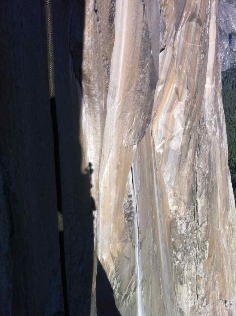 When my wife gets bored belaying me, she takes pictures instead