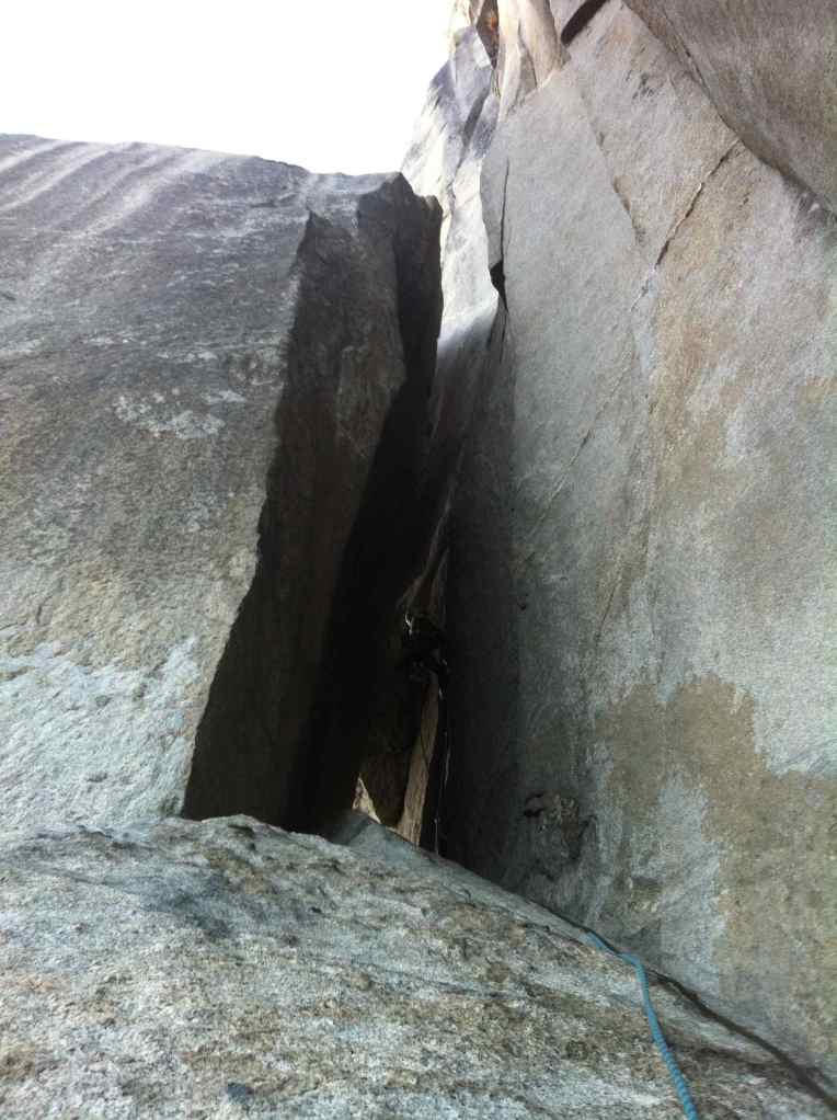Looking at the El Cap Spire from Alcove