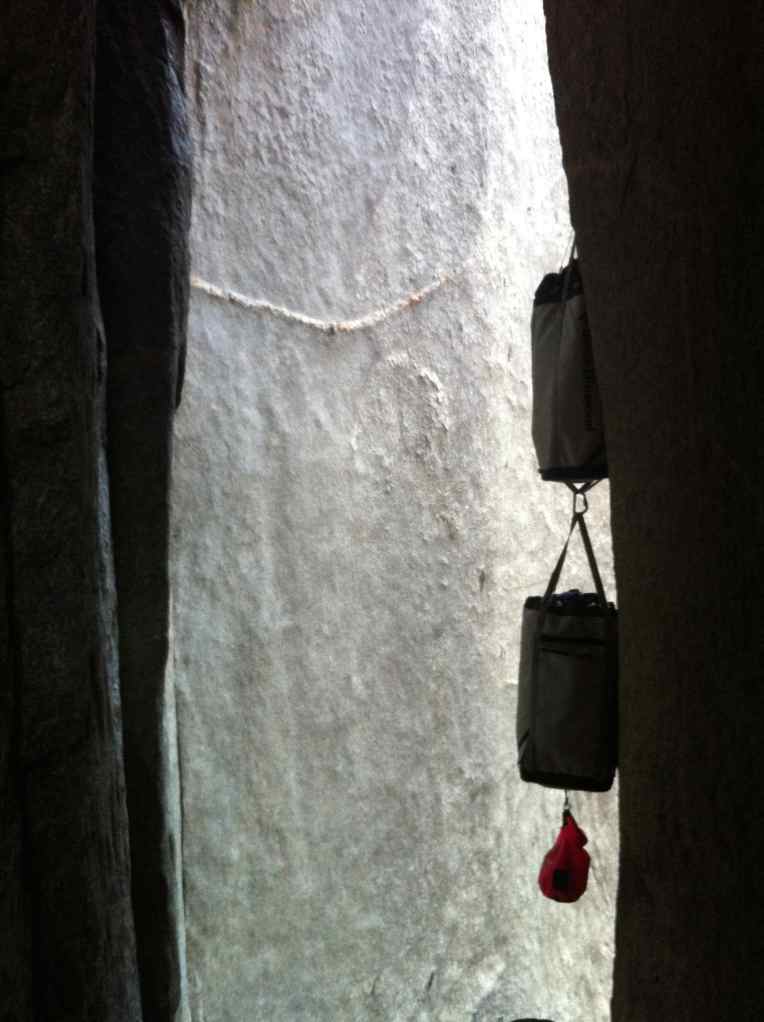 Getting the bags up to El Cap Spire and the last haul for the day!