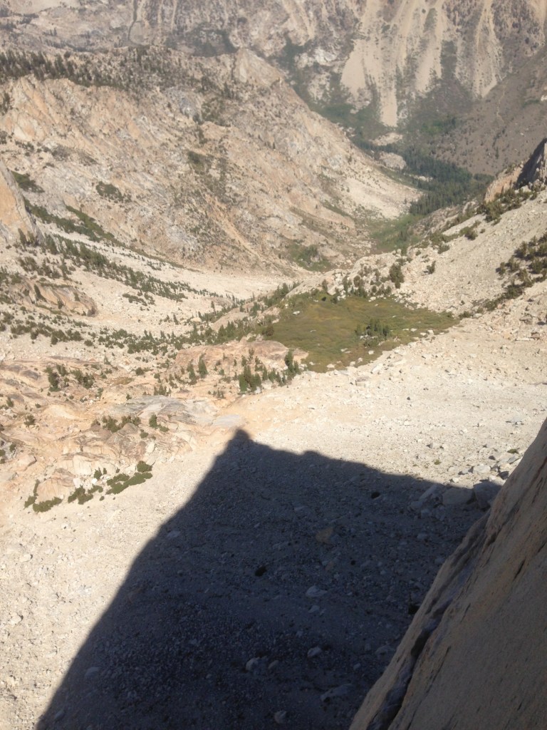 Shadow of the wall! It doesn't get sun till late!