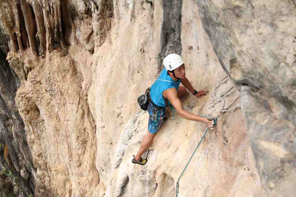Putting in some work for the end of day work out climb