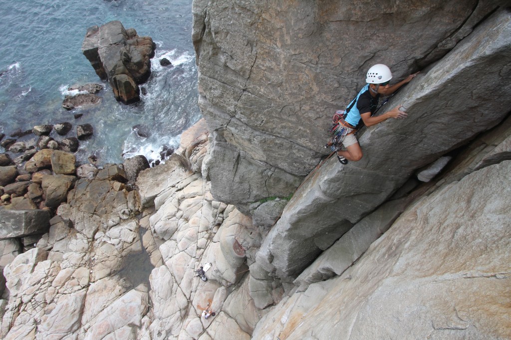 Alvin and Chermaine knocking off another trad route in Golden Valley