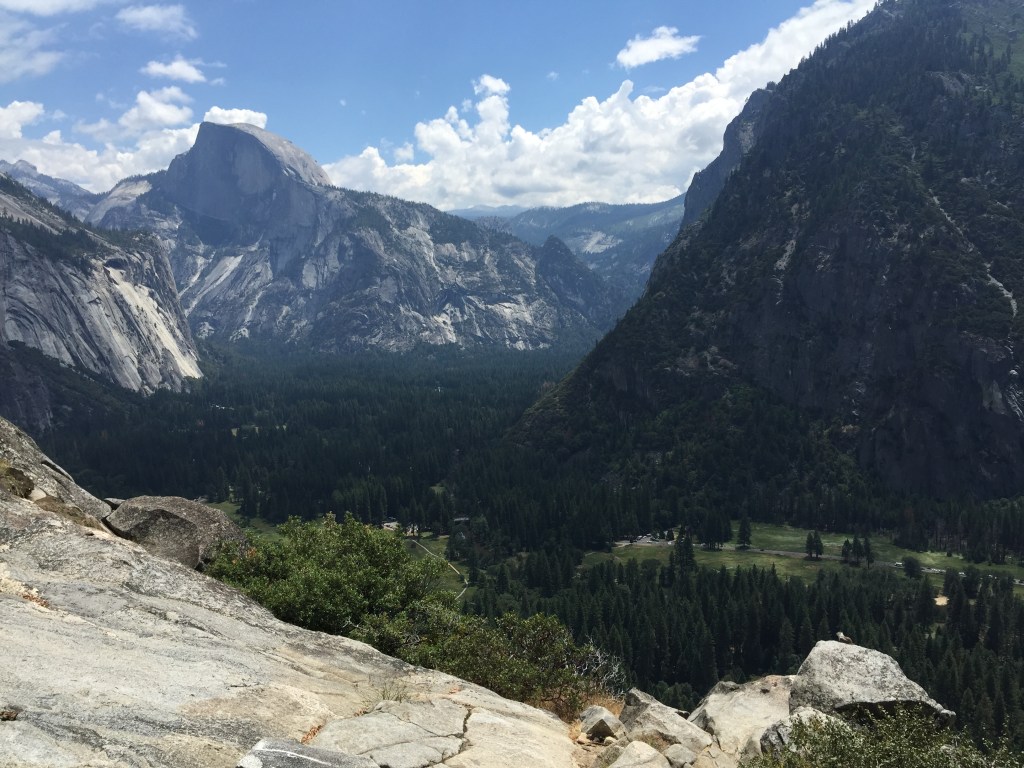 Beautiful view of Half Dome & the valley floor